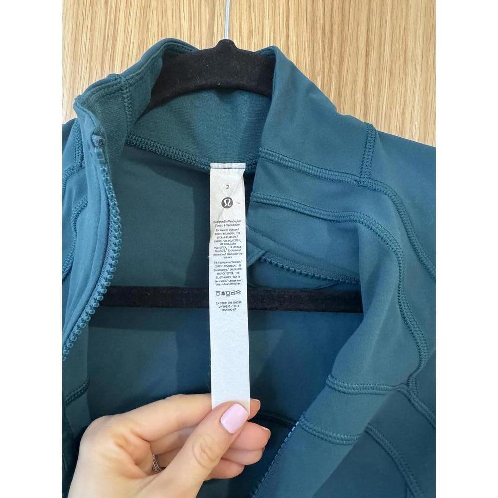 Lululemon Cropped Define Jacket *Nulu in Storm Teal Size 2 - Picture 8 of 9
